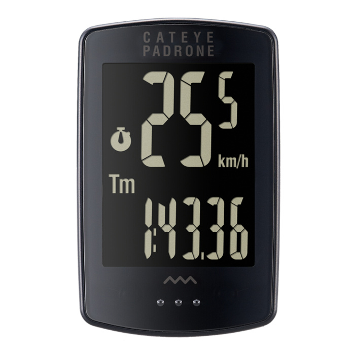 Cateye Cyclo Computer Sepeda Padrone Stealth CC-PA100 with OF100 Out Front  Bracket