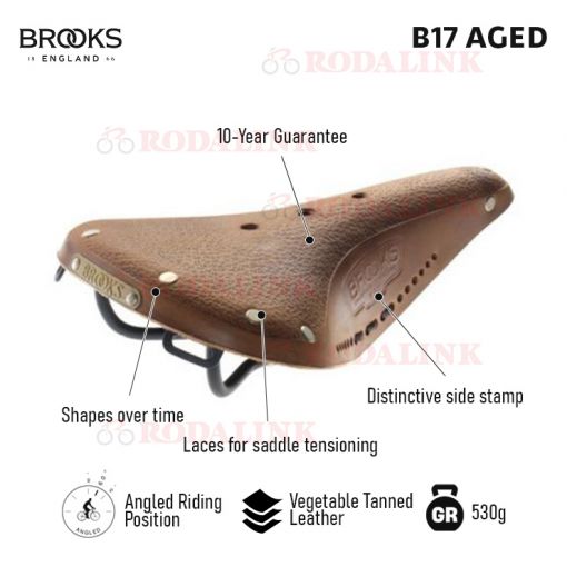 パーツ BROOKS B17 Aged USED Brooks B17 Leather Saddle 170mm Width