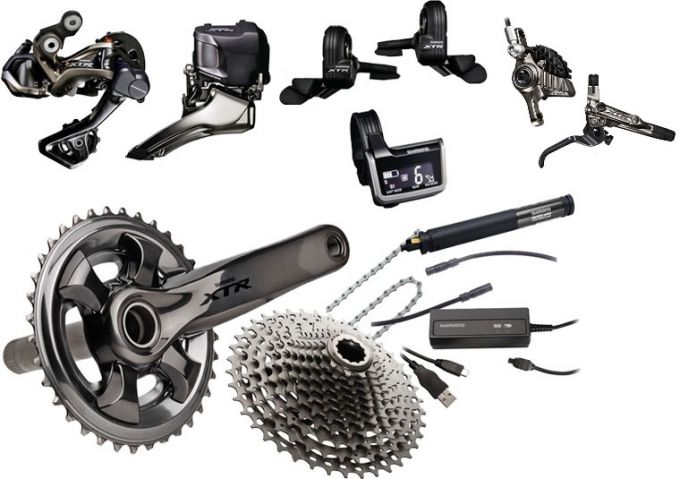 Shimano Groupset Sepeda XTR Di2 Internal 9020 3x11 Speed