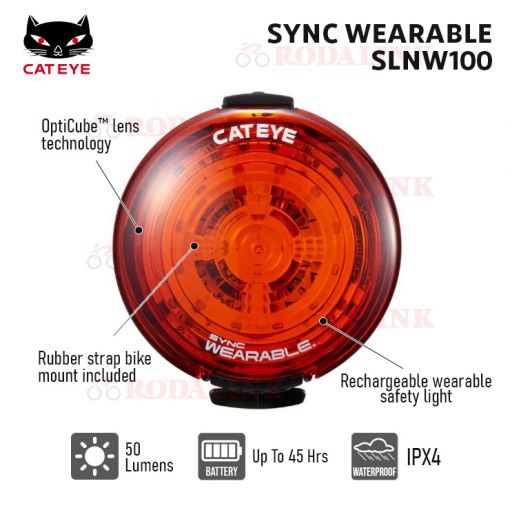 Rear Bike Lights Cateye Wearable Cateye Wearable X Clip On Light