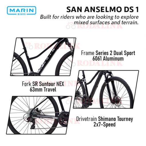 Buy Marin San Anselmo DS1 2021 Hybrid Bike RODALINK SINGAPORE