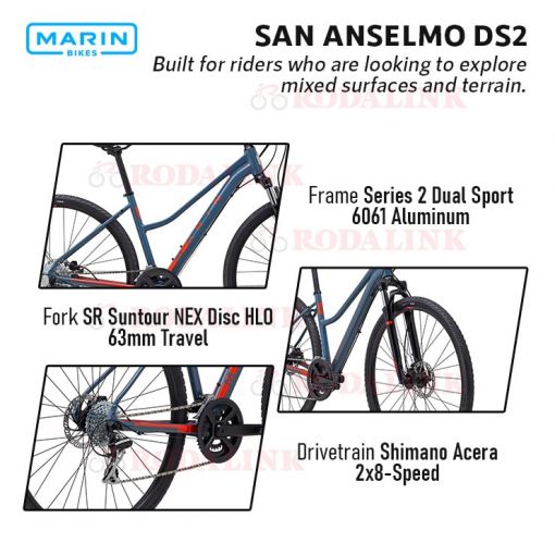 Buy Marin San Anselmo DS2 2021 Hybrid Bike RODALINK SINGAPORE