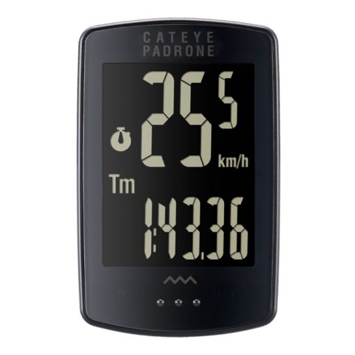 Cateye Padrone Stealth CC-PA100 Cyclo Bike Computer with OF100 Out Front  Bracket