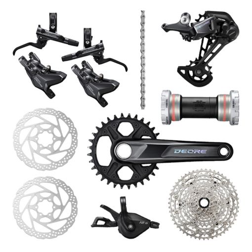 Shimano Groupset Sepeda Deore M6100 1x12 Speed Piston