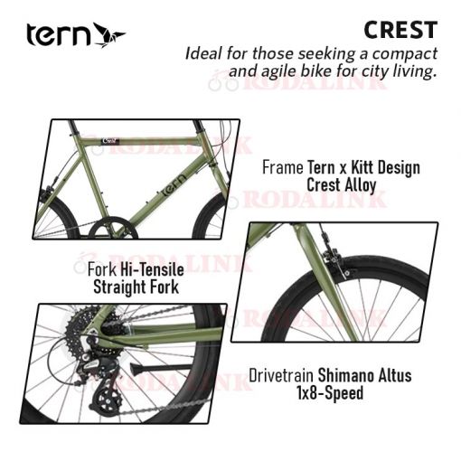Tern Crest Frame Tern Minivelo TERN ROJI BIKE CREST 451 Small