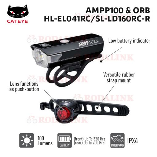 Cateye Bike Light Cat Eye Orb Lights CatEye ORB Rechargeable Front