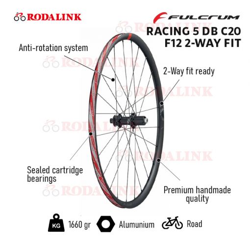 FULCRUM Racing 5 DB 2WAY シマノHG (22〜)C20 Racing 5 DB - Road Bike Wheels