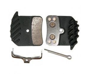 Shimano H03C Metal Disc Brake Pads Sepeda with Cooling Fin & Spring