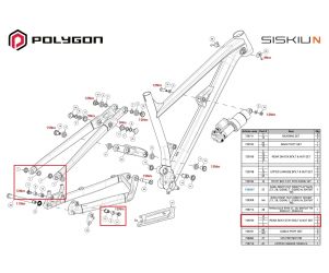 Polygon Rear Seat Stay Bolt & Nut Set For Siskiu N/T