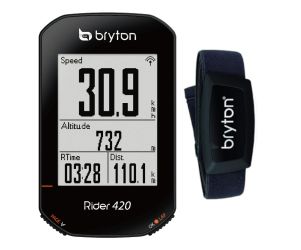 Bryton Cyclo Computer Sepeda Rider 420 with Heart Rate Monitor