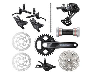 Shimano Groupset Sepeda Deore M6100 1x12 Speed 2 Piston