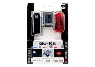 Cateye Lampu Set Sepeda GS12 EL135 & Omni 3 & Velo 7