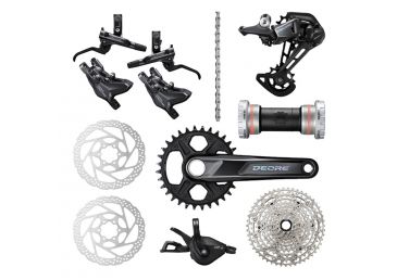 Shimano Groupset Sepeda Deore M6100 1x12 Speed 2 Piston