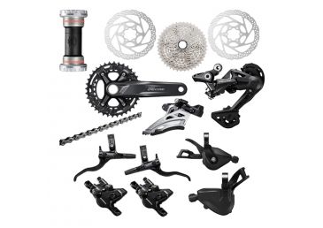Shimano Groupset Sepeda Deore M4100 2x10 Speed 2 Piston