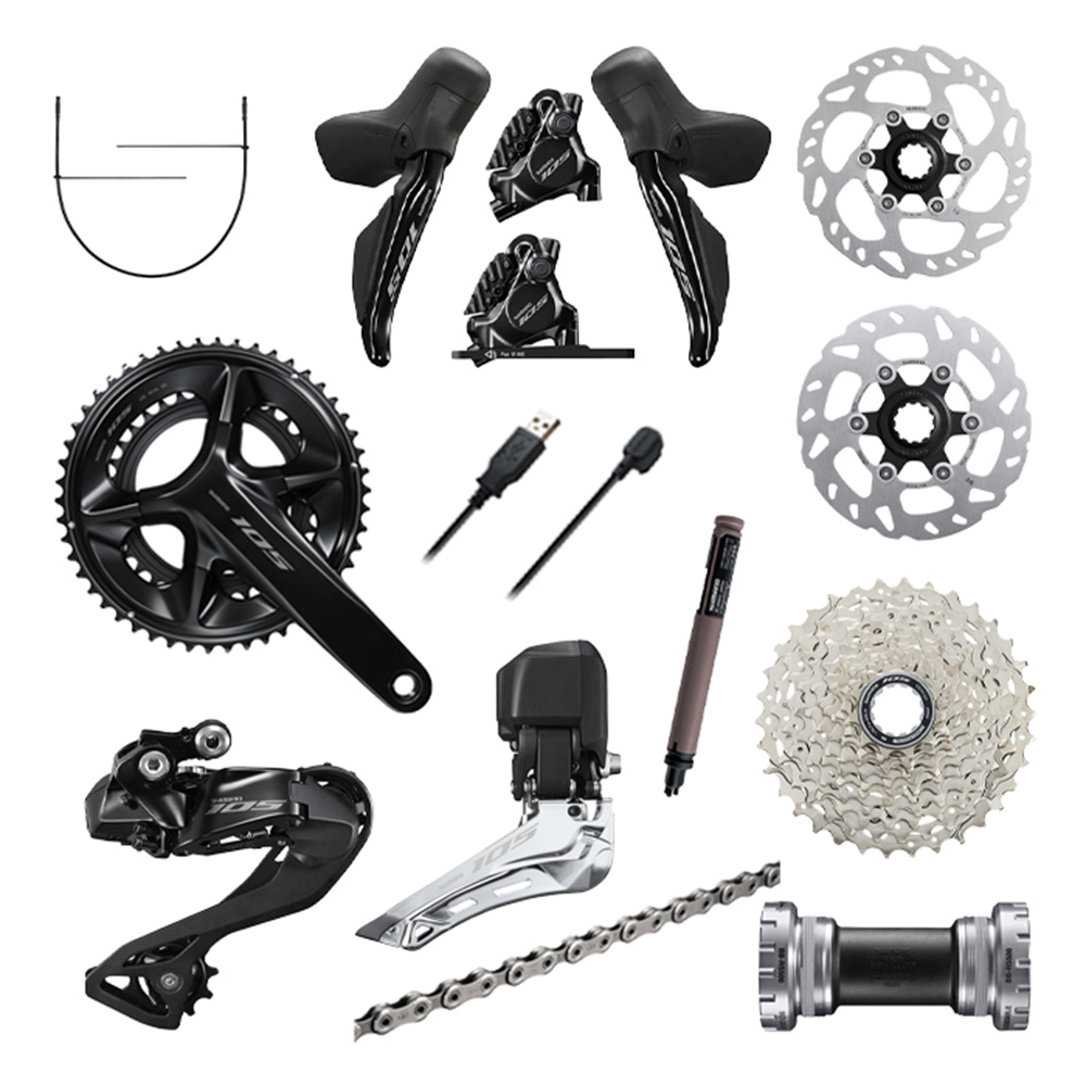 Shimano Groupset Sepeda 105 Di2 R7170 2x12 Speed Disc Brake