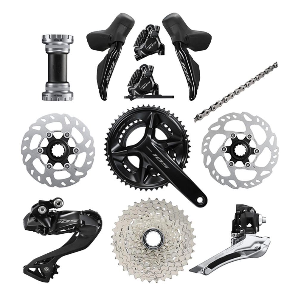 Shimano Groupset Sepeda 105 R7120 2x12 Speed Disc Brake