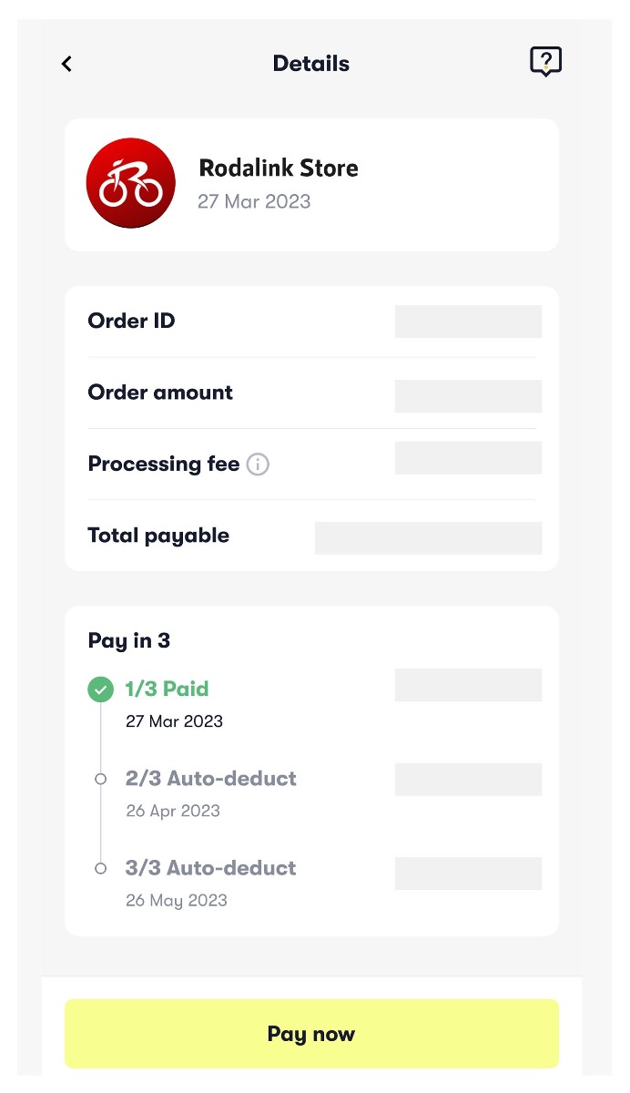 Tap on "Pay now" for repayment. Tap on "Pay now" for repayment.