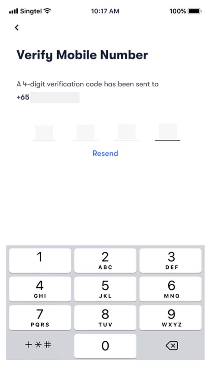 Register with your handphone number Register with your handphone number