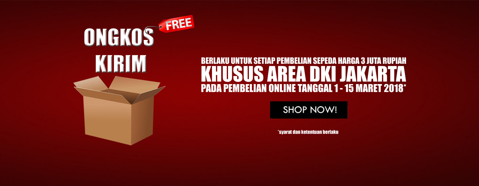 Gratis Ongkos Kirim Sepeda 3 Juta Gratis Ongkos Kirim Sepeda 3 Juta