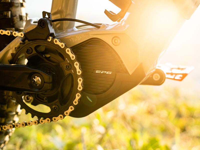 Mid-drive system electric motor on a bike Mid-drive system electric motor on a bike