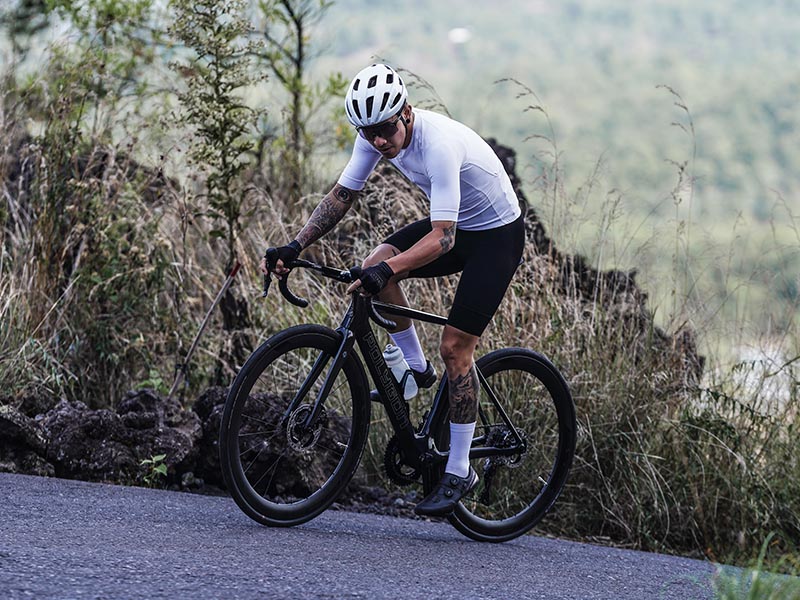 First road bike race training by climbing the hills First road bike race training by climbing the hills