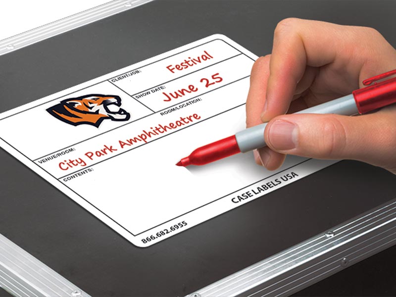 Labeling bike case on the luggage to make it easy to find among other luggage Labeling bike case on the luggage to make it easy to find among other luggage