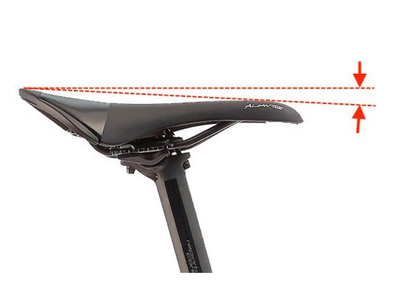Ensure the bike saddle tilt to give maximum comfort in cycling Ensure the bike saddle tilt to give maximum comfort in cycling
