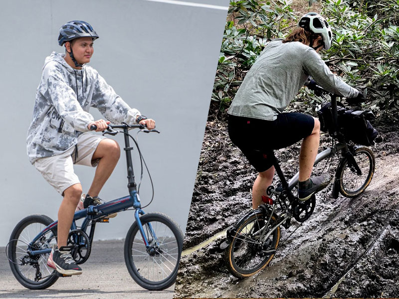 Foldable bikes can be used on both urban roads and countryside trails Foldable bikes can be used on both urban roads and countryside trails