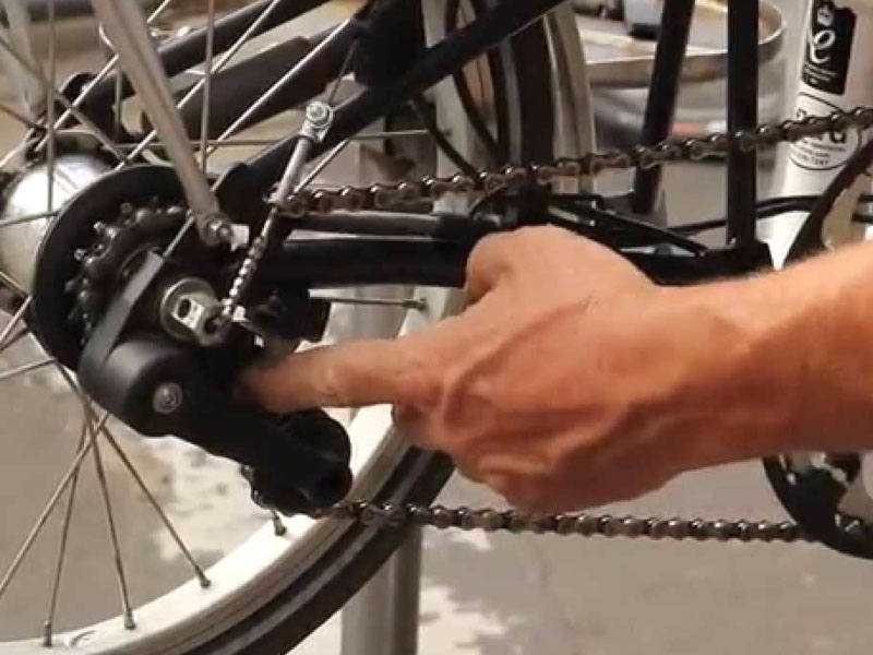 Foldable bikes are being maintained Foldable bikes are being maintained