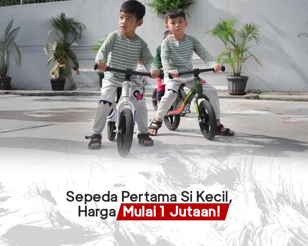 Tahap awal anak belajar naik sepeda Tahap awal anak belajar naik sepeda