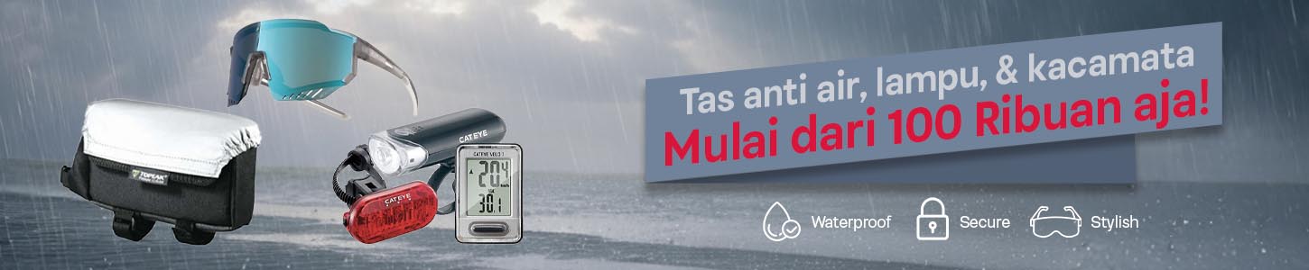 Tas, kacamata, dan lampu untuk musim hujan Tas, kacamata, dan lampu untuk musim hujan