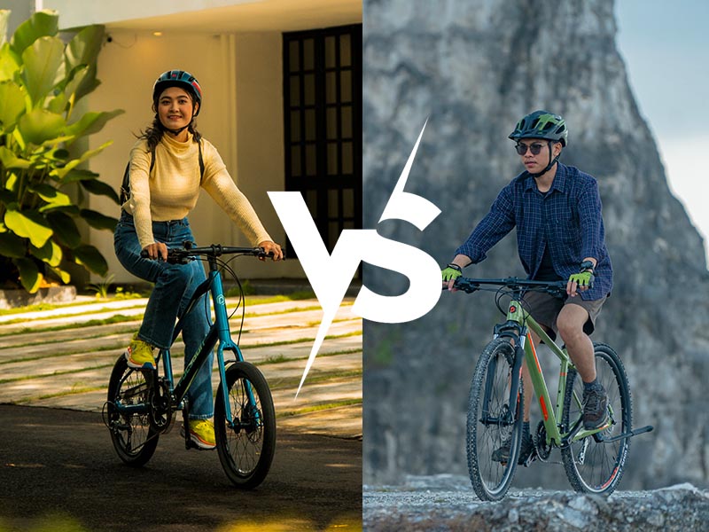 Perbandingan Mini Velo vs Hybrid Bike Perbandingan Mini Velo vs Hybrid Bike