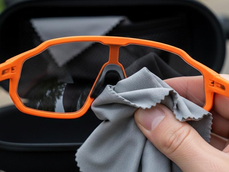 Membersihkan nose pad kacamata Membersihkan nose pad kacamata