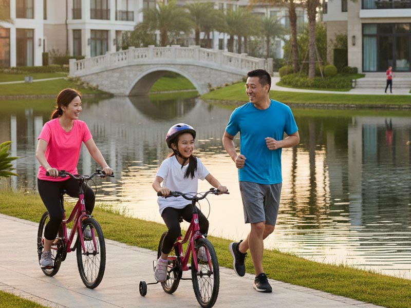 Lari pagi & bersepeda bersama keluarga Lari pagi & bersepeda bersama keluarga