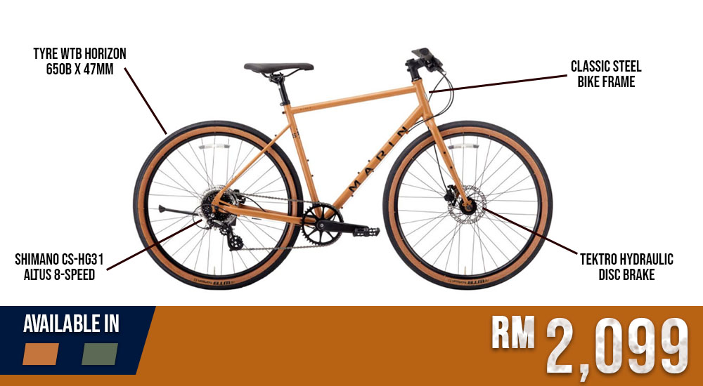 Frame Steel Gravel Bike Marin 650b Marin Nicasio SE Gravel Bikes