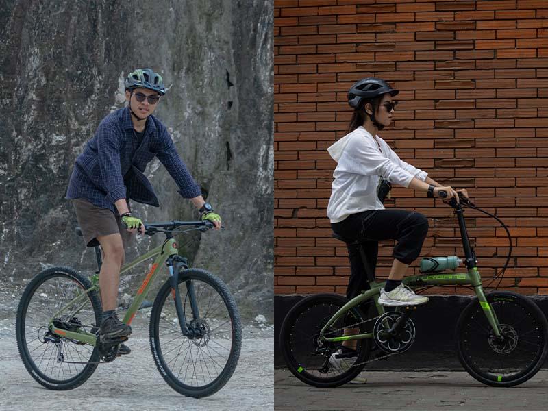 Hybrid bikes are preferable for rugged terrain compared to foldable bicycles Hybrid bikes are preferable for rugged terrain compared to foldable bicycles