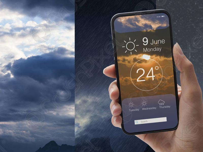 Stay updated with the weather forecast with the e-bike smartphone app Stay updated with the weather forecast with the e-bike smartphone app