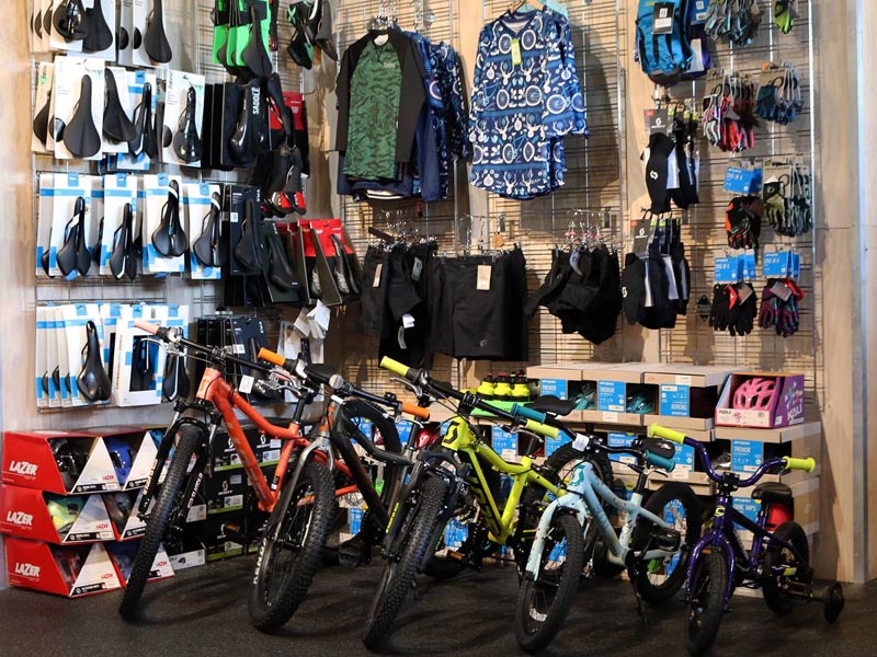 Choosing the right push bike at the bike shop Choosing the right push bike at the bike shop