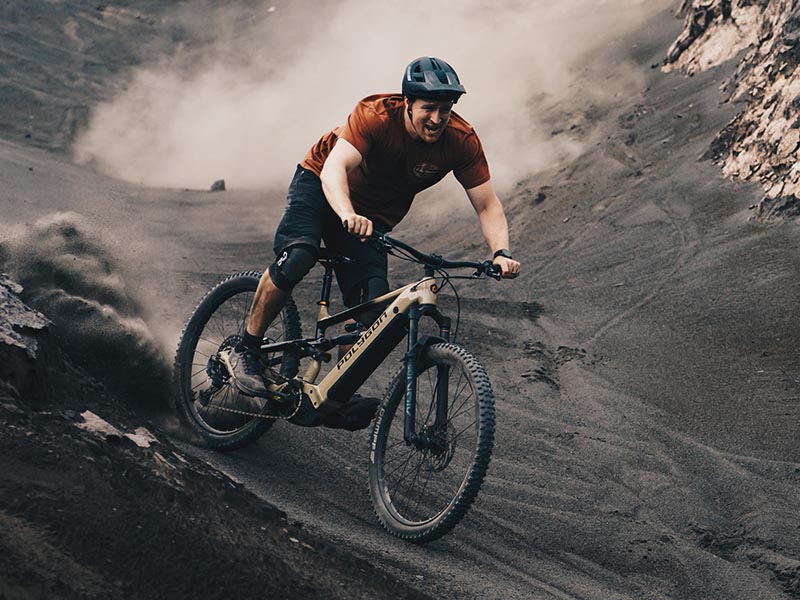 Riding the Polygon electric bike Riding the Polygon electric bike