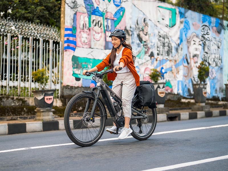 Riding an electric bike with local rules knowledge Riding an electric bike with local rules knowledge