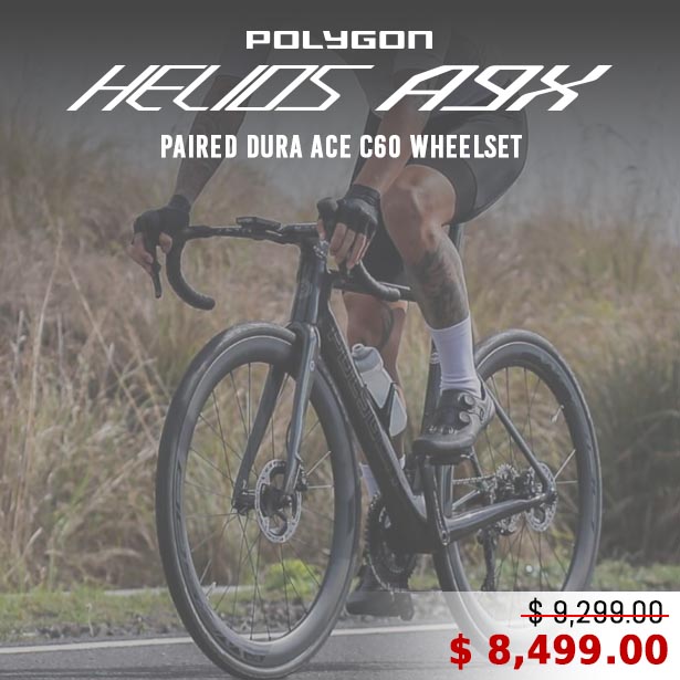Polygon A9X Road Bike with Dura Ace C60 Wheelset Polygon A9X Road Bike with Dura Ace C60 Wheelset
