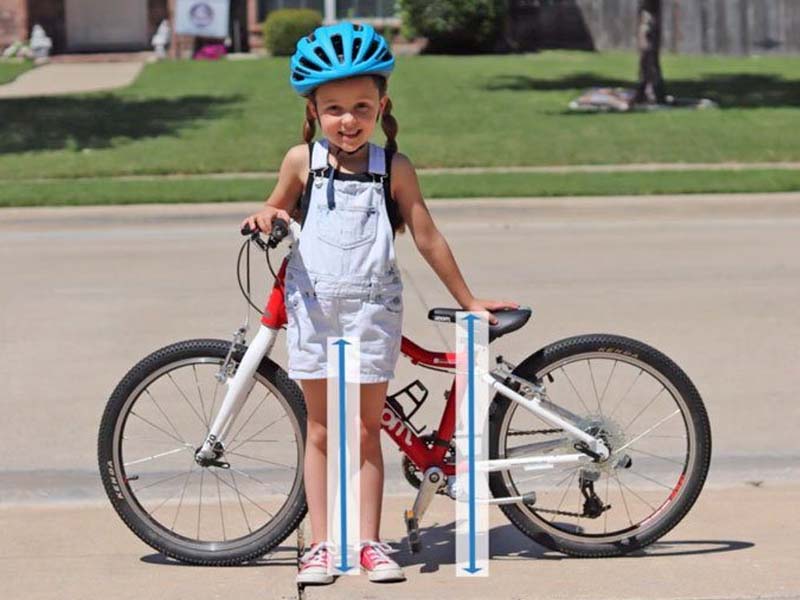 The right size for a Kids bicycle The right size for a Kids bicycle