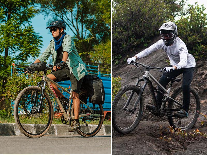 Riding a hybrid bike vs a mountain bike Riding a hybrid bike vs a mountain bike