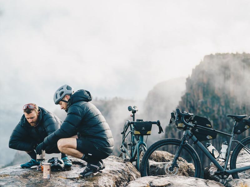 Cool down after a long-distance cycling adventure Cool down after a long-distance cycling adventure