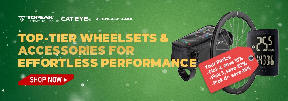 Top cycling gear from Topeak, Cateye, and Fulcrum Top cycling gear from Topeak, Cateye, and Fulcrum