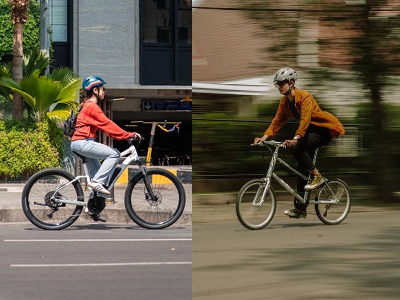 Mixed mobility with traditional bikes & e-bikes Mixed mobility with traditional bikes & e-bikes