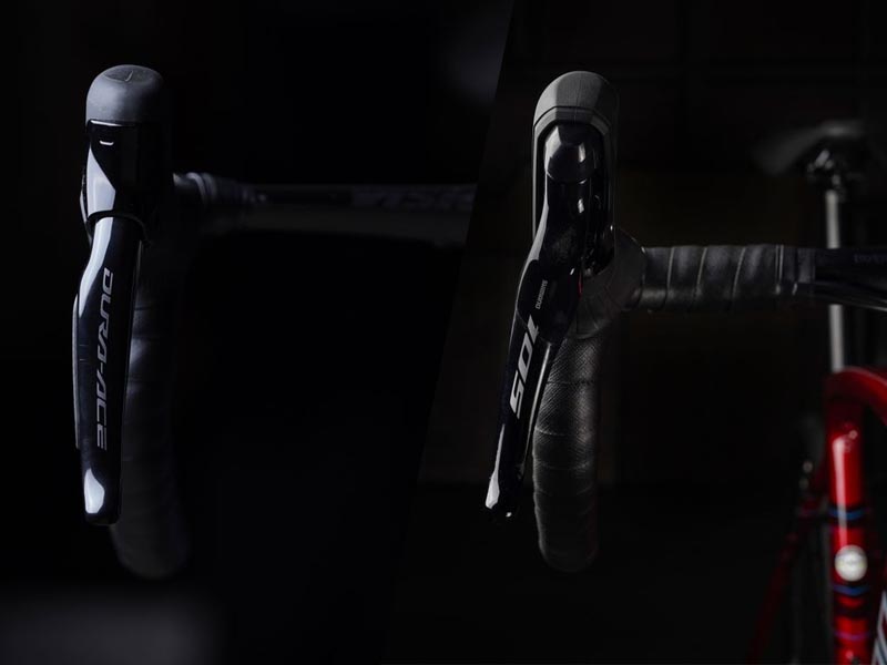 Strattos vs Helios road bike cockpit & handlebar Strattos vs Helios road bike cockpit & handlebar