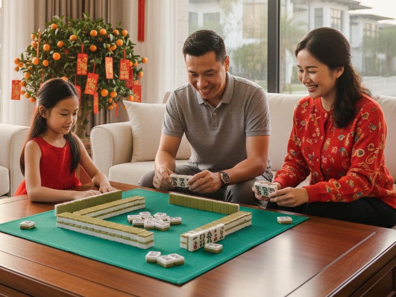 Playing Mahjong together Playing Mahjong together