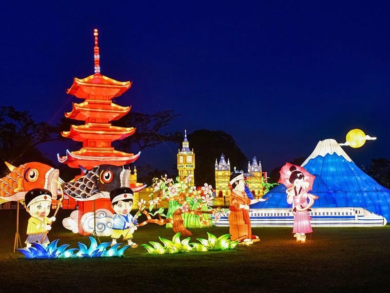 Jurong Lake Gardens light projection show Jurong Lake Gardens light projection show