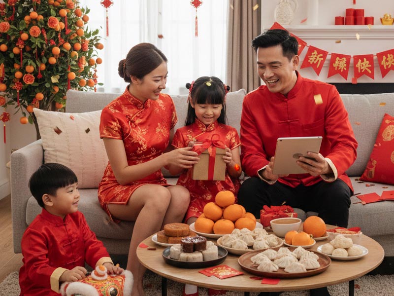 Chinese New Year family gathering Chinese New Year family gathering